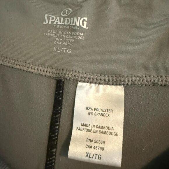 Spalding Women's Black and Grey Leggings - Picture 3 of 5